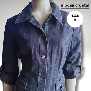 Modes Crystal Fashions Denim Blazer – Size 8